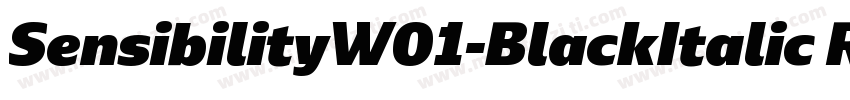 SensibilityW01-BlackItalic Regular字体转换